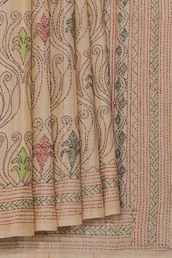 Collection of Tussar Silk Beige Saree in a gallery layout