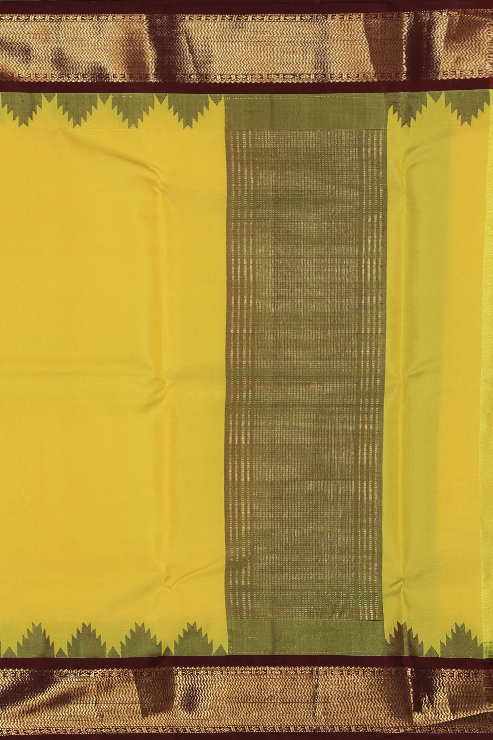 Kanchi Silk Yellow Dhoti With Kanduva (8 X 4)