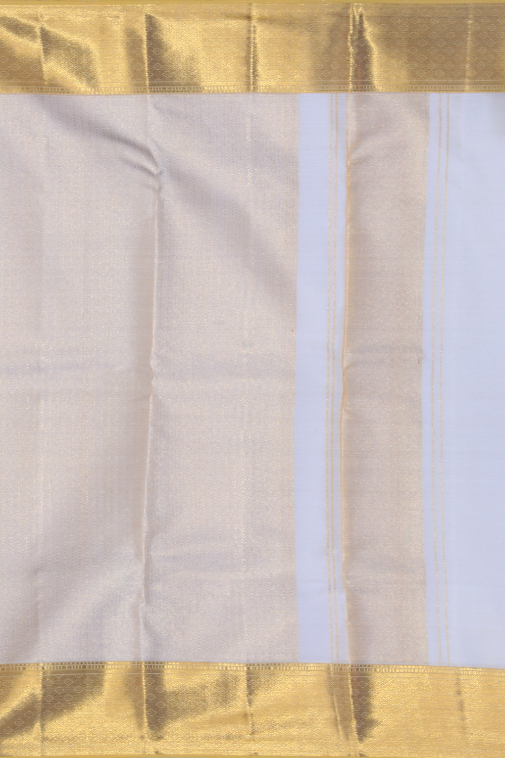 Kanchi Silk Off-White Dhoti With Kanduva (8 X 4)