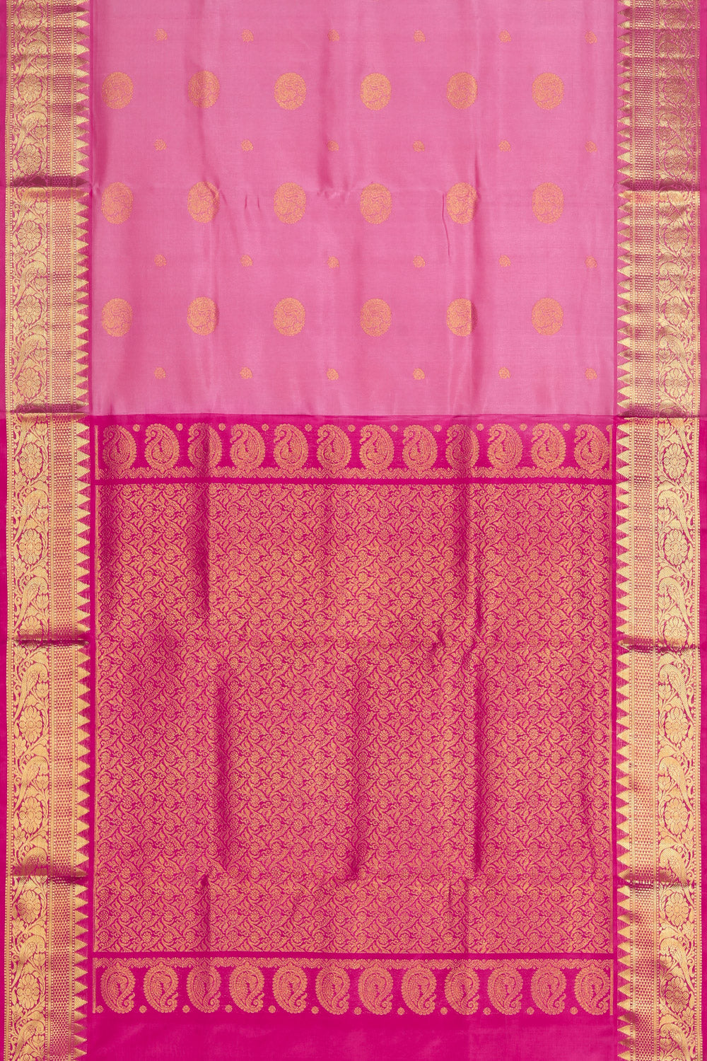 Collection of Venkatagiri Silk Lotus Pink Saree in a gallery layout