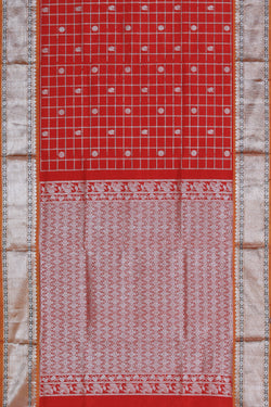 Image of Venkatagiri Silk Red Saree