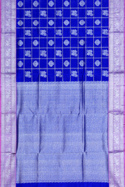 Image of Venkatagiri Silk Royal Blue Saree