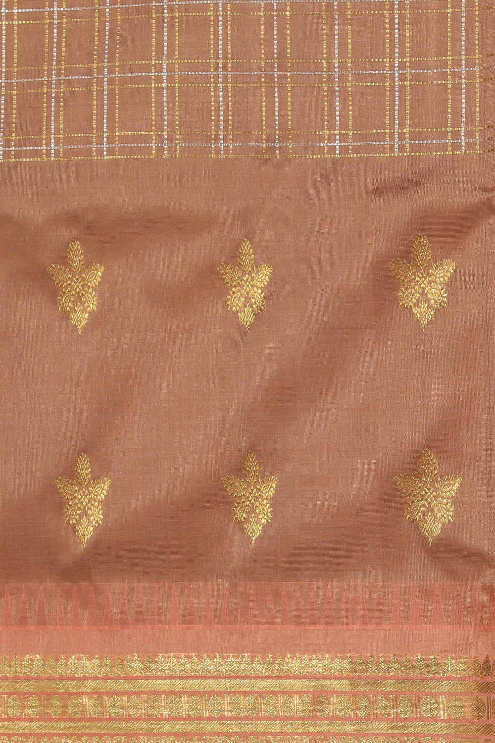 Collection of Venkatagiri Silk Beige Saree in a gallery layout