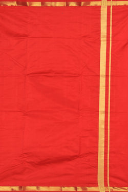 Image of Kanchi Silk Red Dhoti With Kanduva (8 X 4)