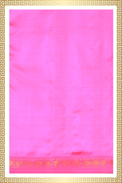 Collection of Kanchi Silk Pink Dhoti With Kanduva (8 X 4) in a gallery layout