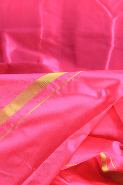 Collection of Kanchi Silk Pink Dhoti With Kanduva (8 X 4) in a gallery layout