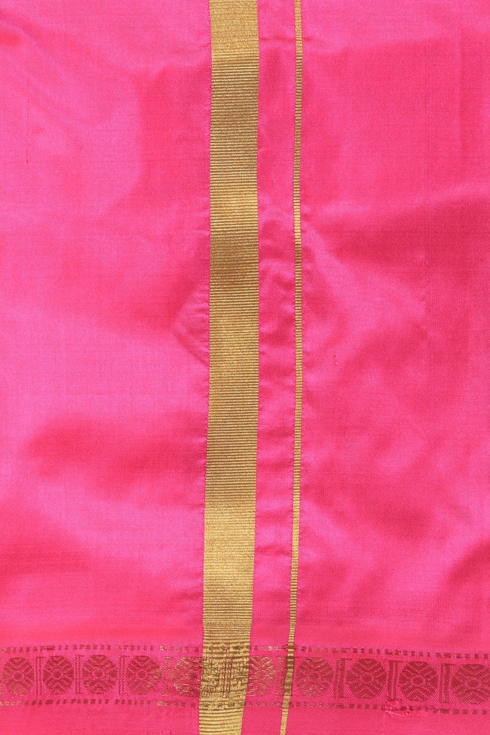 Collection of Kanchi Silk Pink Dhoti With Kanduva (8 X 4) in a gallery layout