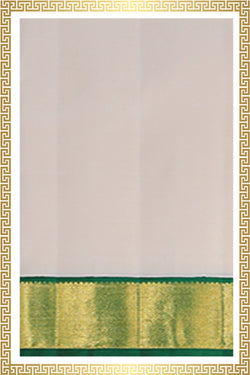 Collection of Arani Silk Off-White Dhoti With Kanduva (8 X 4) in a gallery layout