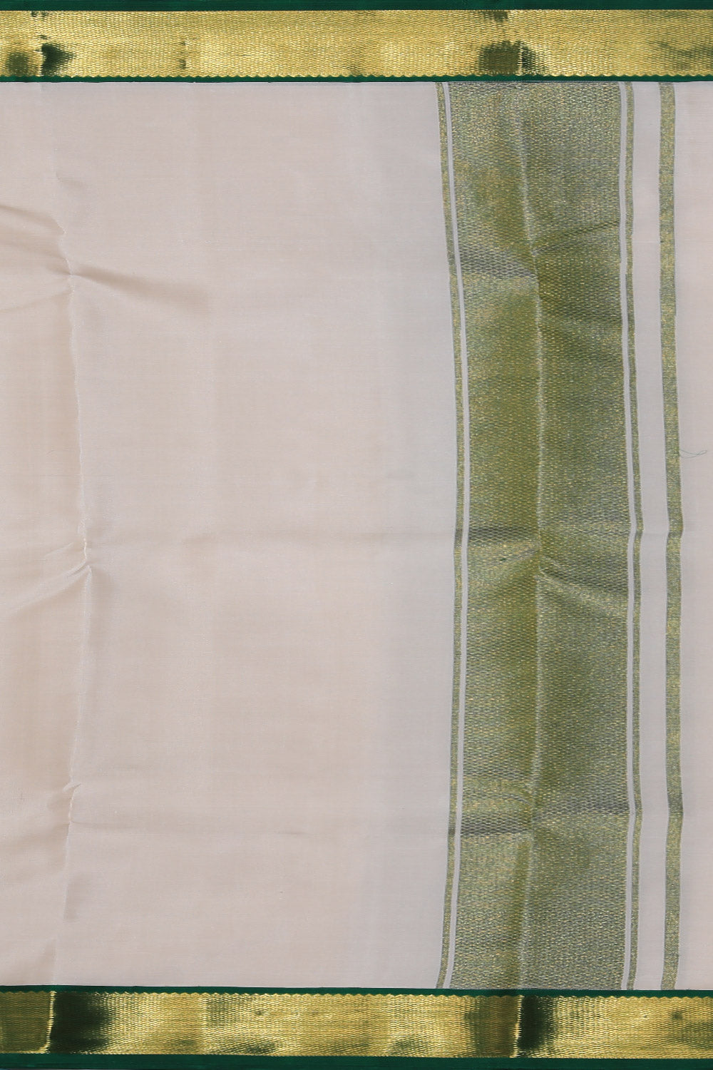 Image of Arani Silk Off-White Dhoti With Kanduva (8 X 4)