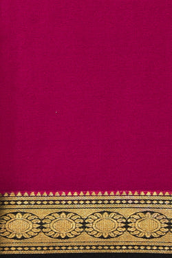 Image of Mysore Binny Crepe Silk Magenta-Pink Saree