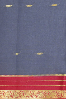 Image of Mysore Binny Crepe Silk Grey Saree