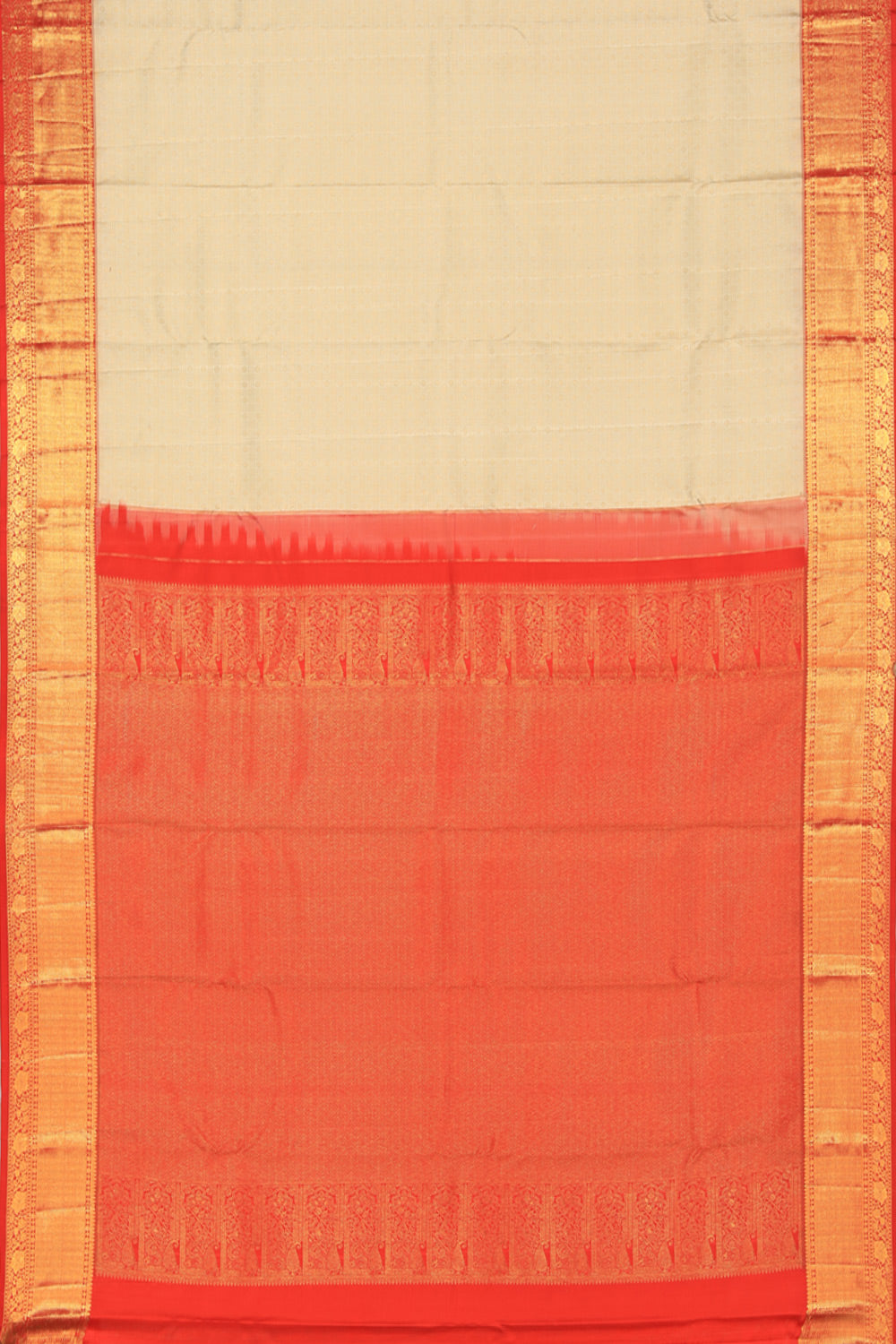 Kanchipattu Brocade Off-White Saree