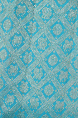 Image of Kanchipattu Brocade Blue Saree