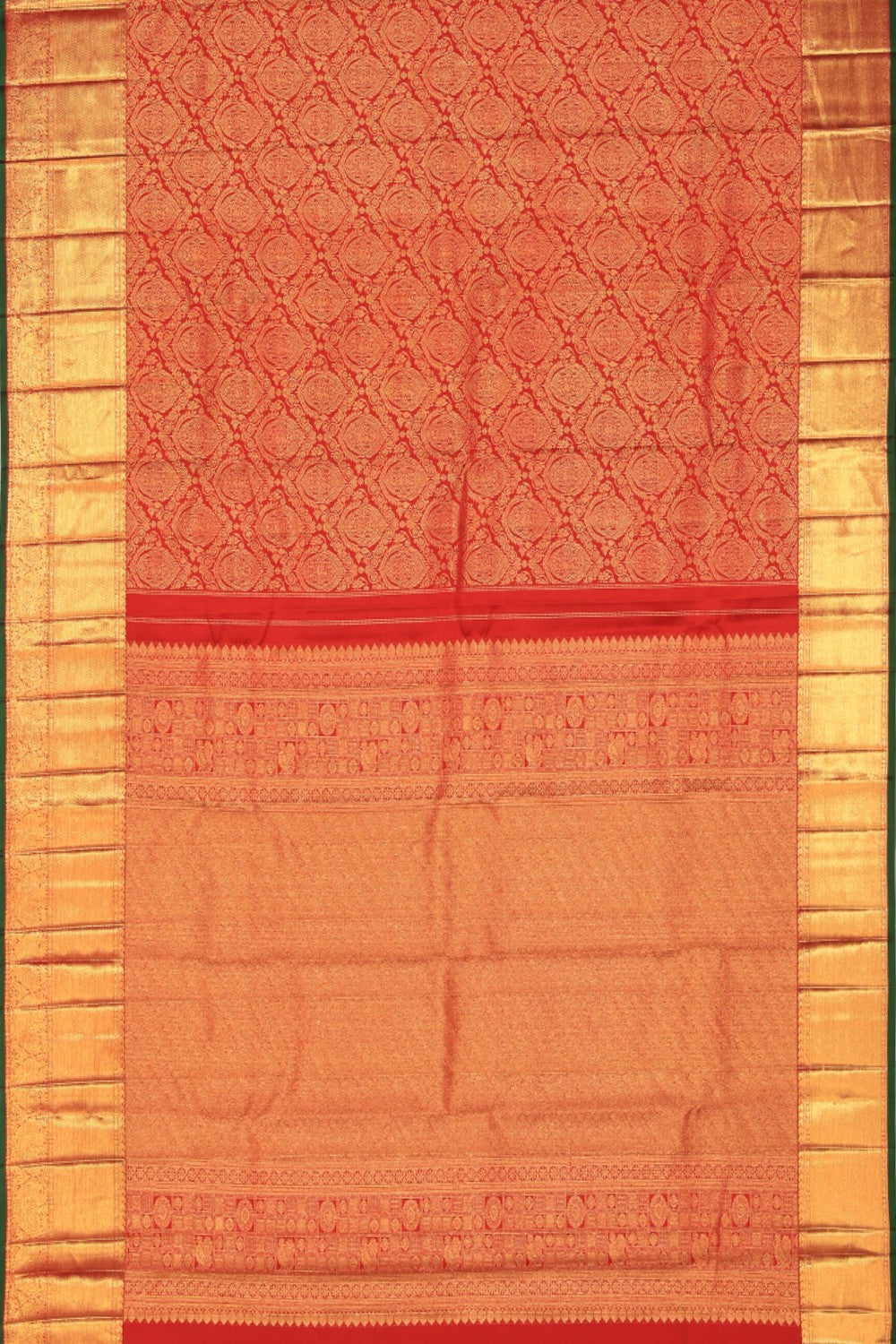 Kanchipattu Brocade Red Saree