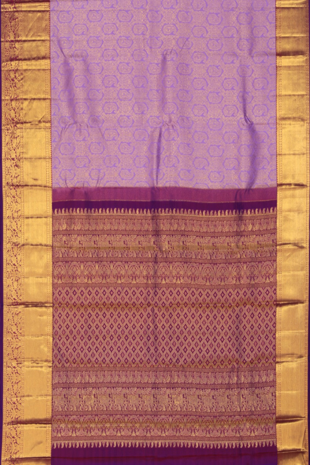 Kanchipattu Brocade Purple Saree