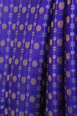 Image of Kanchipattu Brocade Royal Blue Saree