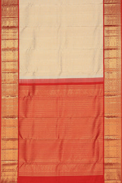 Collection of Kanchipattu Brocade Off-White Saree in a gallery layout