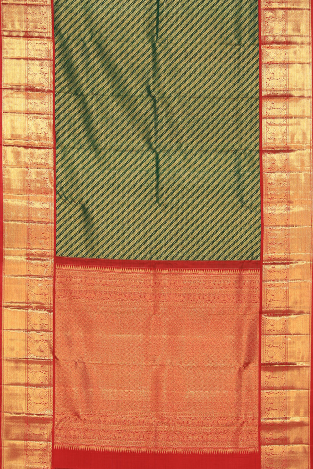 Kanchipattu Brocade Green Saree