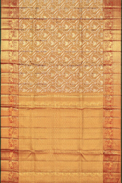 Image of Kanchipattu Tissue Brocade Gold Saree