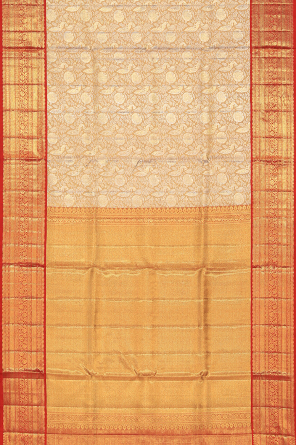 Kanchipattu Tissue Brocade Gold Saree