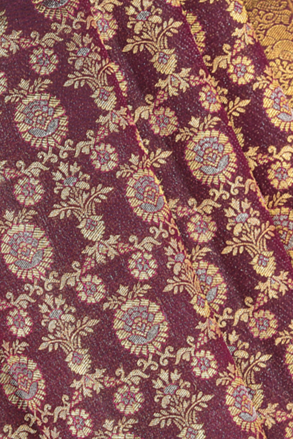 Kanchipattu Tissue Brocade Violet Saree