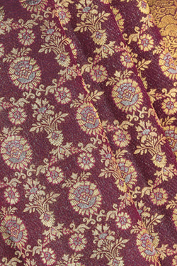 Image of Kanchipattu Tissue Brocade Violet Saree