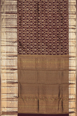 Image of Kanchipattu Tissue Brocade Violet Saree