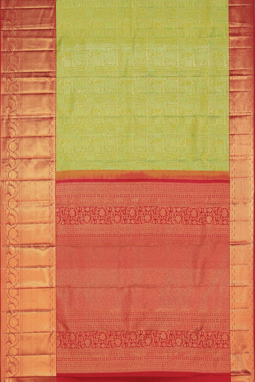 Kanchipattu Brocade Green Saree