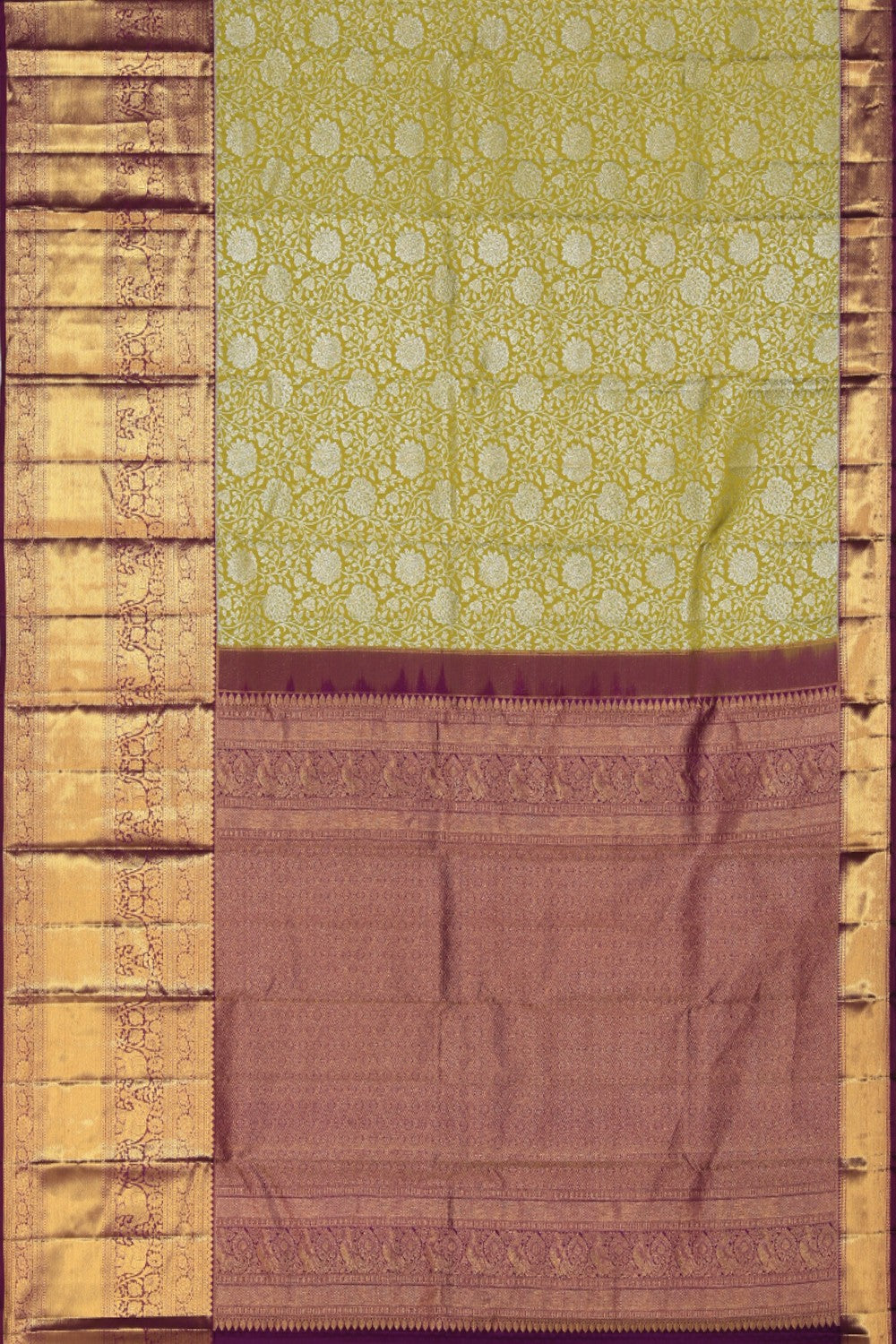 Kanchipattu Brocade Green Saree