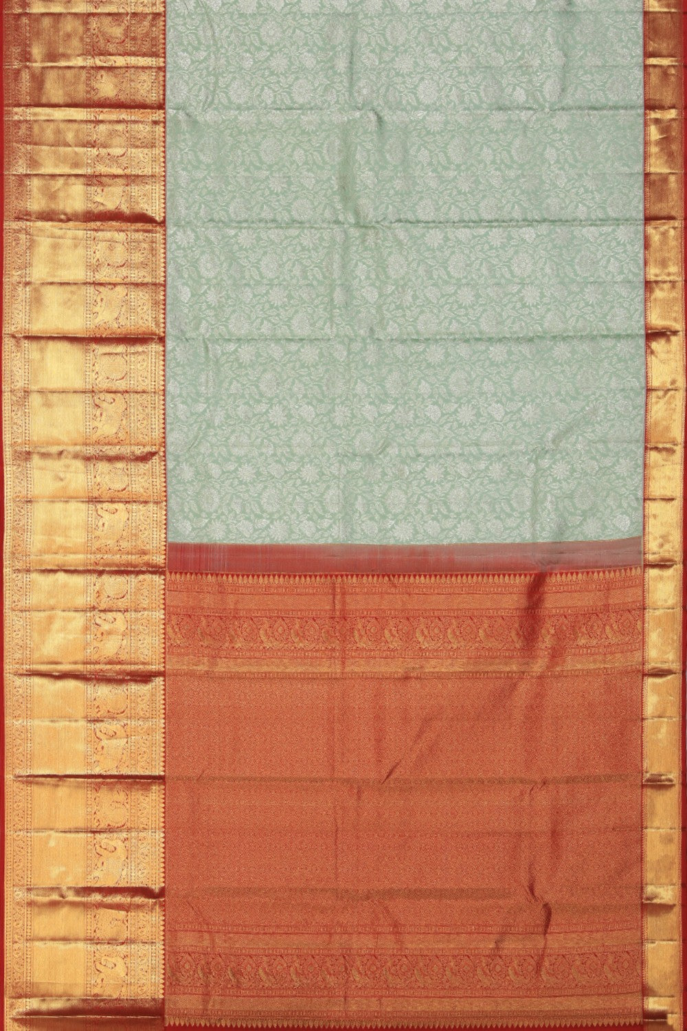 Kanchipattu Brocade Pastel Green Saree