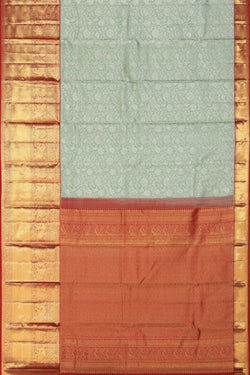 Image of Kanchipattu Brocade Pastel Green Saree