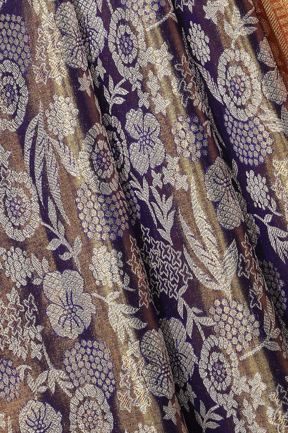 Kanchipattu Tissue Brocade Purple Saree