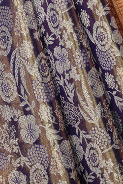 Image of Kanchipattu Tissue Brocade Purple Saree