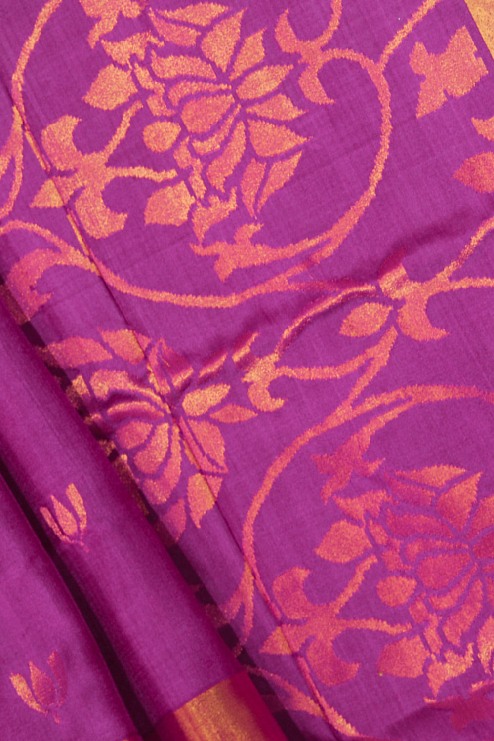 Image of Uppada Silk Magenta Purple Saree