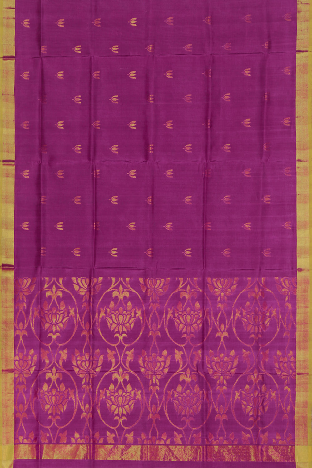 Collection of Uppada Silk Magenta Purple Saree in a gallery layout