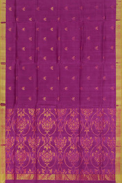 Collection of Uppada Silk Magenta Purple Saree in a gallery layout