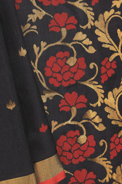 Image of Uppada Silk Black Saree