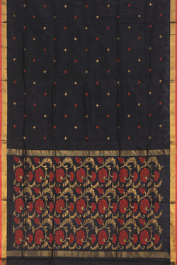 Image of Uppada Silk Black Saree