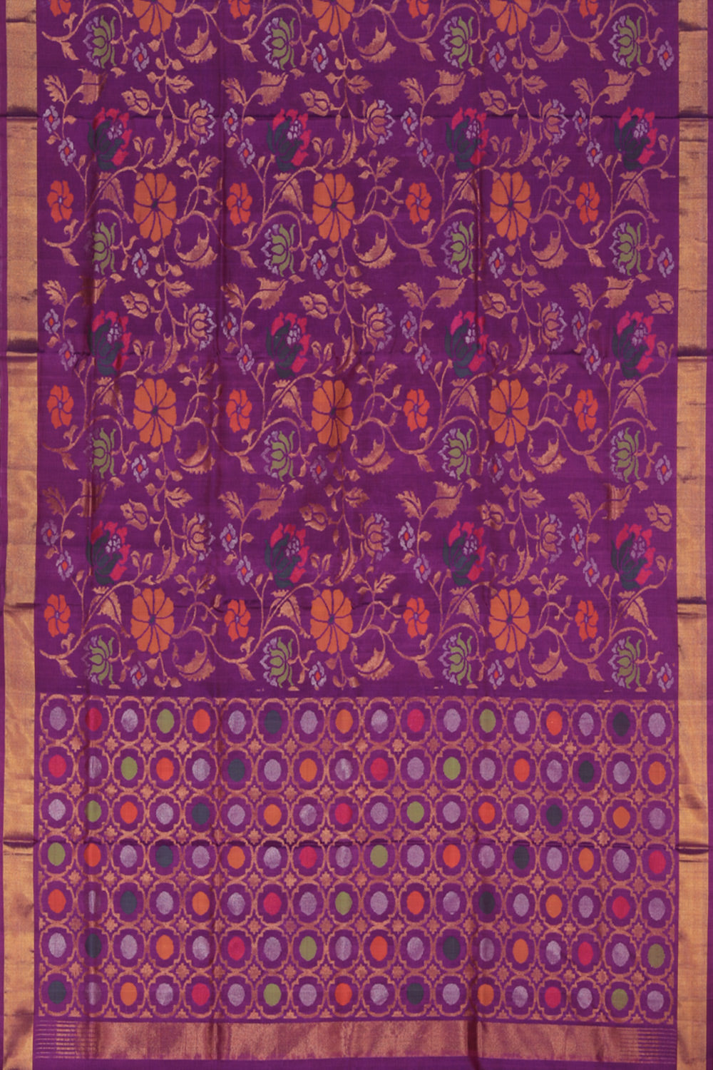 Collection of Uppada Silk Violet Saree in a gallery layout