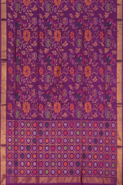 Collection of Uppada Silk Violet Saree in a gallery layout