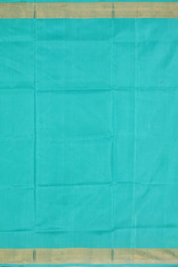 Collection of Uppada Silk Turquoise Green Saree in a gallery layout