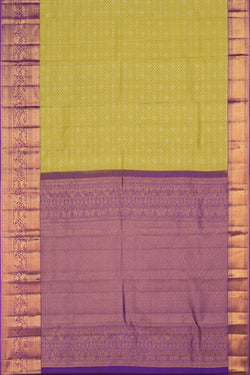 Image of Kanchipattu Brocade Spring Green Saree