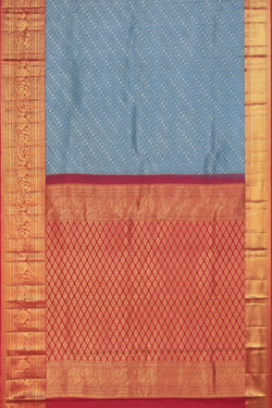 Image of Kanchipattu Brocade Smoky Grey Saree