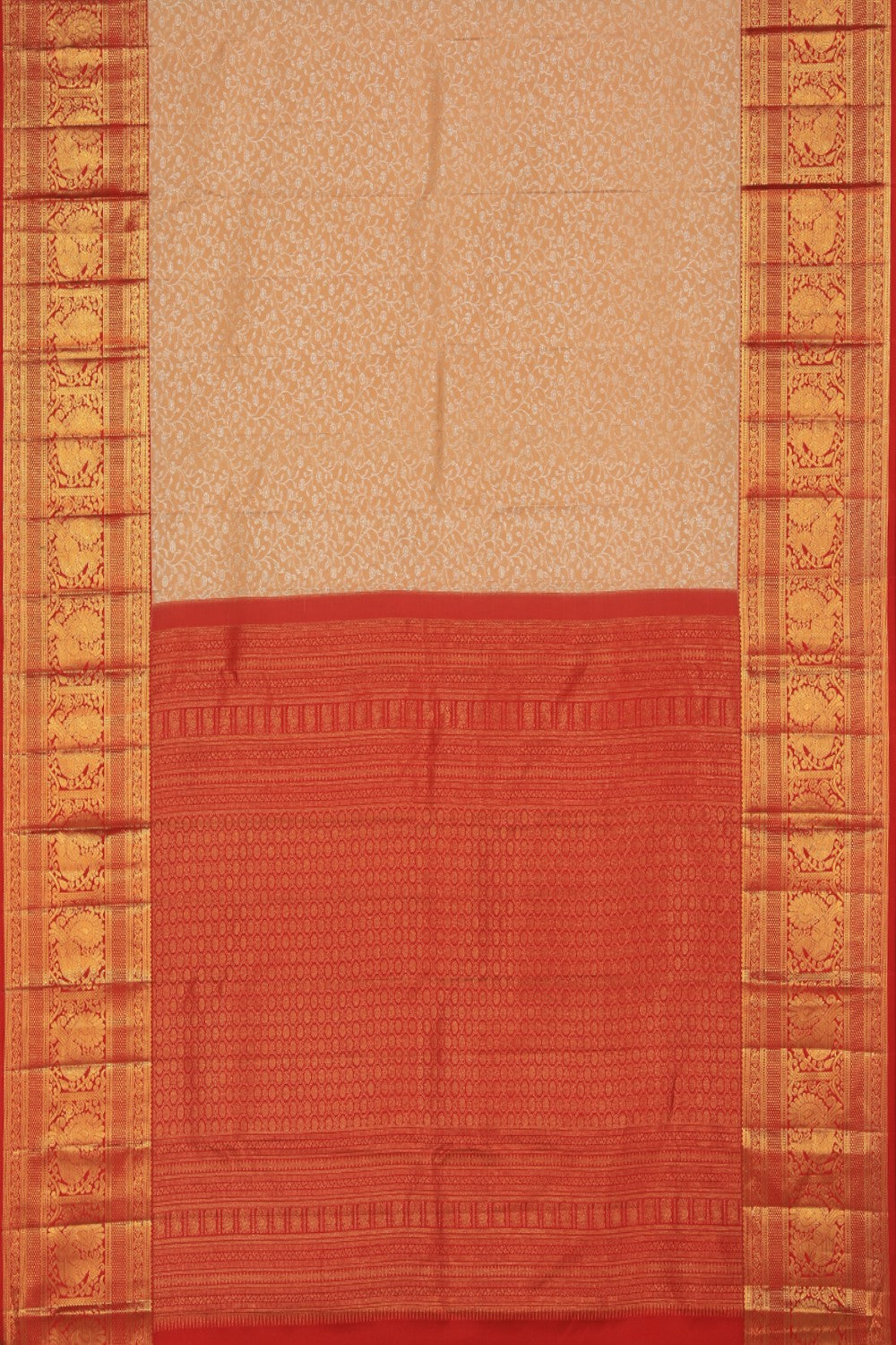 Kanchipattu Brocade Beige Saree