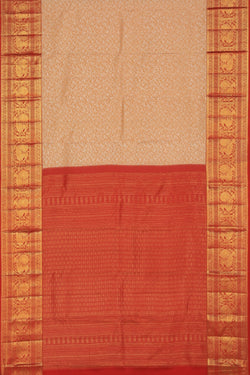 Image of Kanchipattu Brocade Beige Saree