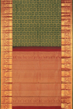 Image of Kanchipattu Brocade Green Saree