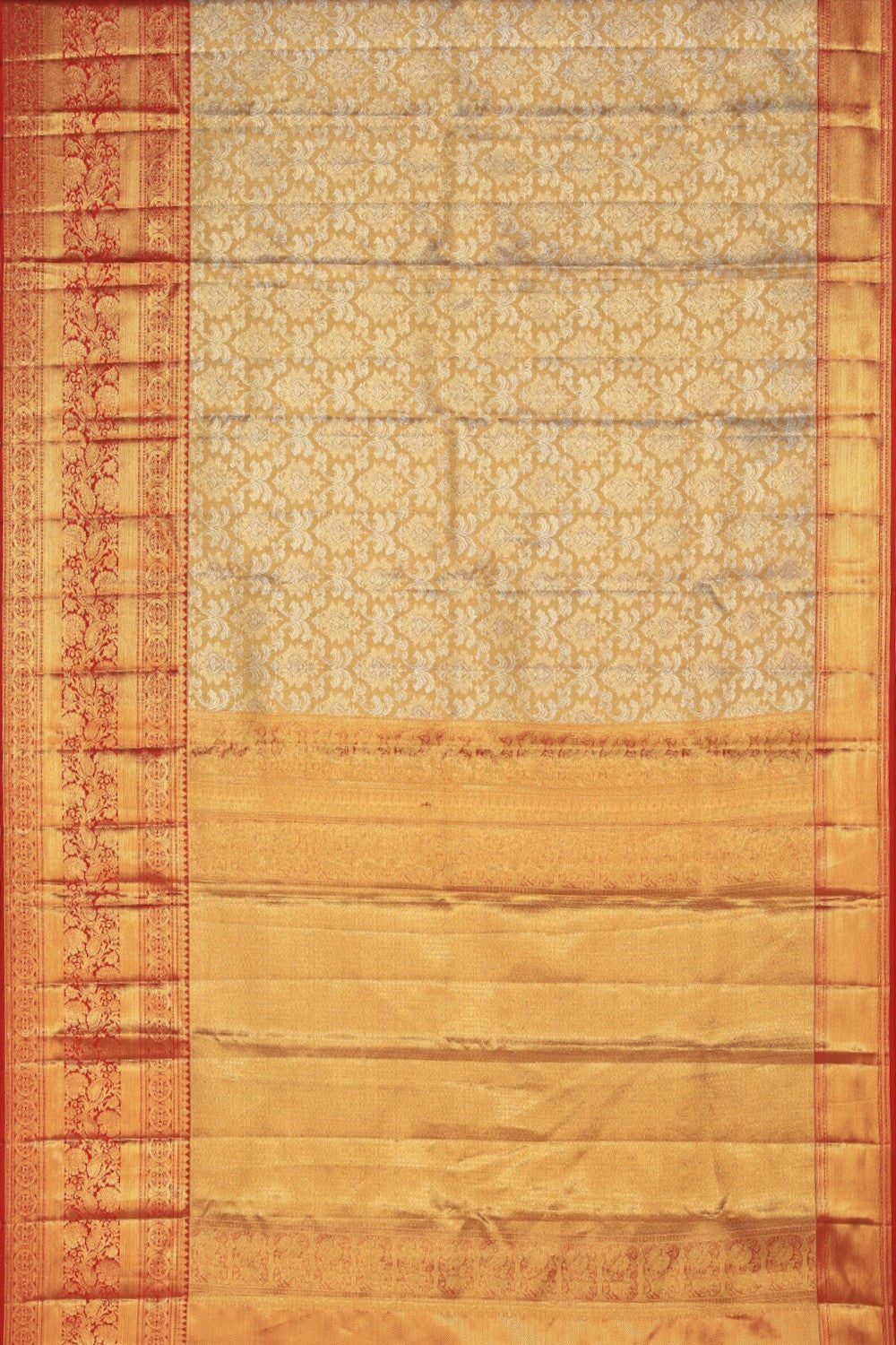 Kanchipattu Tissue Brocade Gold Saree