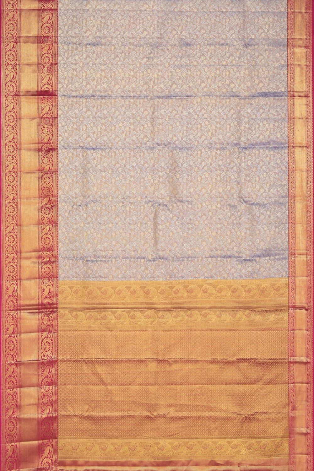 Kanchipattu Brocade Grey Saree