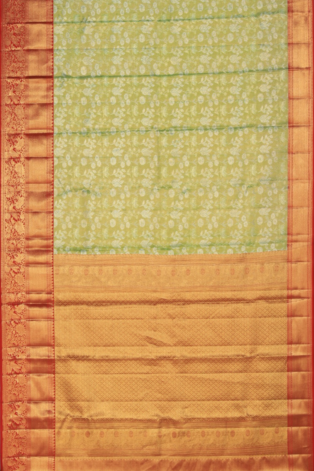 Kanchipattu Brocade Spring Green Saree