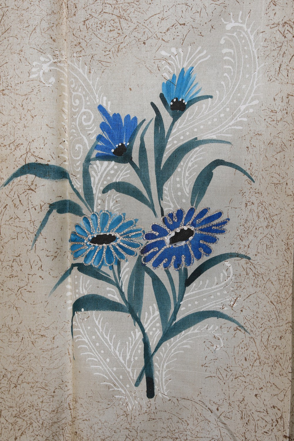 Image of Tussar Silk Printed Flower Saree